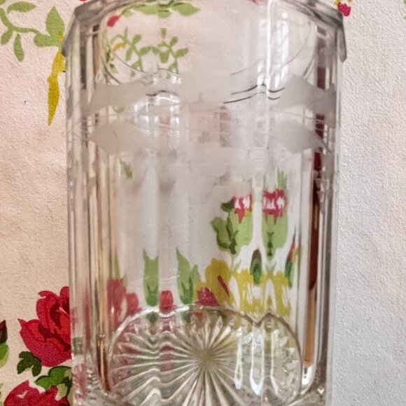 E.G. Webster Antique Triple Plate Victorian Etched Pickle Castor Jar with Tongs - Picture 13 of 15